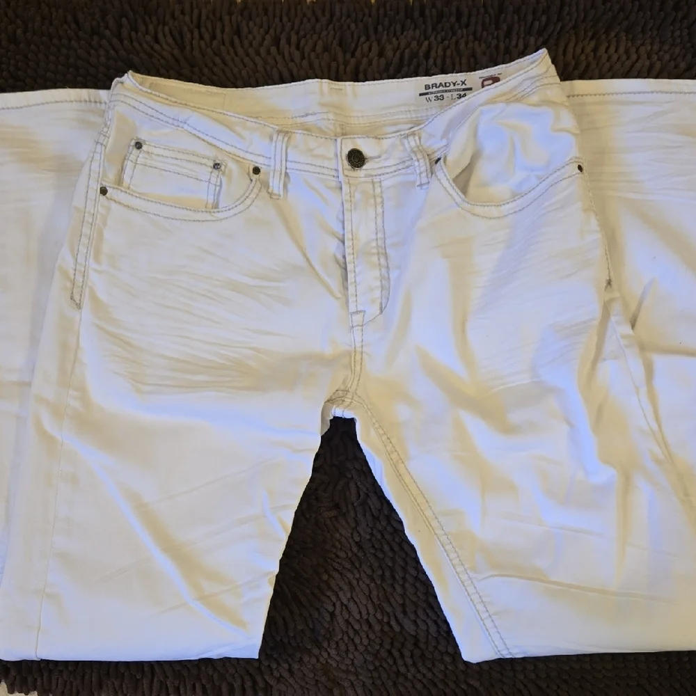 Buffalo David Bitton Men's Straight Jeans in White W33/L34
